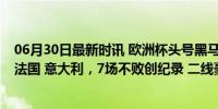 06月30日最新时讯 欧洲杯头号黑马？连续2届进8强！淘汰法国 意大利，7场不败创纪录 二线豪门闪耀