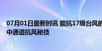 07月01日最新时讯 能抗17级台风的“玻璃”啥样？揭秘深中通道抗风秘技