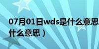 07月01日wds是什么意思通俗的讲（wds是什么意思）