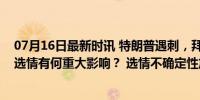 07月16日最新时讯 特朗普遇刺，拜登为何也担心？事件对选情有何重大影响？ 选情不确定性加剧