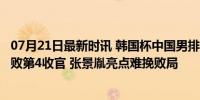 07月21日最新时讯 韩国杯中国男排2-3不敌东道主 遭遇3连败第4收官 张景胤亮点难挽败局