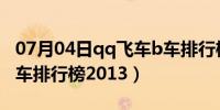 07月04日qq飞车b车排行榜2017（qq飞车b车排行榜2013）