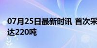 07月25日最新时讯 首次采用这一工艺！日产达220吨