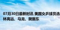 07月30日最新时讯 美国女乒球员选心仪国乒男选手配混双：林高远、马龙、樊振东