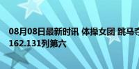 08月08日最新时讯 体操女团 跳马夺目瞬间：中国姑娘总分162.131列第六