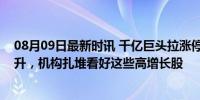 08月09日最新时讯 千亿巨头拉涨停，“牛市旗手”集体飙升，机构扎堆看好这些高增长股