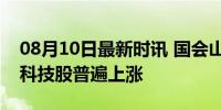 08月10日最新时讯 国会山股神加仓英伟达，科技股普遍上涨