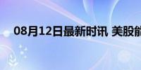 08月12日最新时讯 美股能源股集体下跌