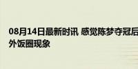 08月14日最新时讯 感觉陈梦夺冠后有点落寞 网友聚焦赛场外饭圈现象