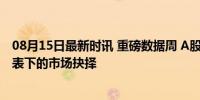 08月15日最新时讯 重磅数据周 A股何去何从 全球经济晴雨表下的市场抉择