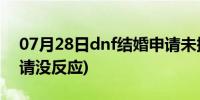 07月28日dnf结婚申请未搜索到(dnf结婚申请没反应)