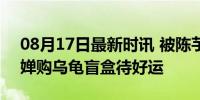 08月17日最新时讯 被陈芋汐出场硬控 全红婵购乌龟盲盒待好运