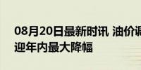 08月20日最新时讯 油价调整窗口来了 预计迎年内最大降幅