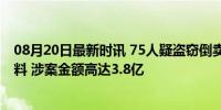 08月20日最新时讯 75人疑盗窃倒卖数千具尸体制作植入材料 涉案金额高达3.8亿