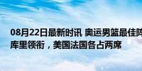 08月22日最新时讯 奥运男篮最佳阵：詹姆斯&amp;库里领衔，美国法国各占两席