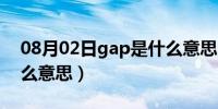 08月02日gap是什么意思的缩写（gap是什么意思）