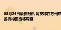 08月24日最新时讯 网友称在苏州慈善总会避雨被赶出来 慈善机构回应将调查