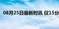 08月25日最新时讯 仅15分钟！成功转运→