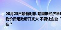 08月25日最新时讯 哈里斯经济学&quot;遭“打脸”：物价贵是政府开支大 不要让企业“背锅”——通胀真相何在？