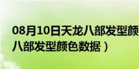 08月10日天龙八部发型颜色比例大全（天龙八部发型颜色数据）