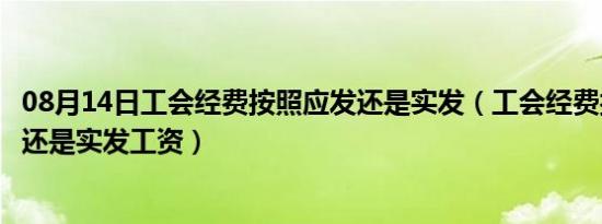 08月14日工会经费按照应发还是实发（工会经费按应发工资还是实发工资）