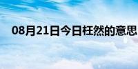 08月21日今日枉然的意思（枉然的意思）