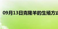 09月13日克隆羊的生殖方式属于（克隆羊）