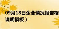 09月18日企业情况报告格式范文（企业情况说明模板）