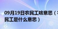 09月19日农民工啥意思（农民是什么意思 农民工是什么意思）