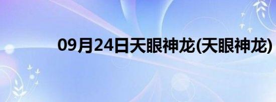 09月24日天眼神龙(天眼神龙)